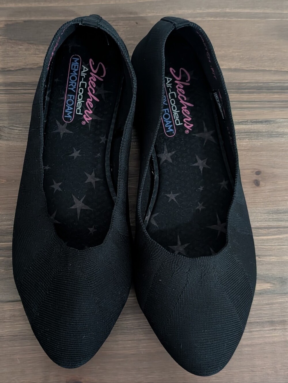 Skechers Black Women's Slip-On Pointed-Toe Flats